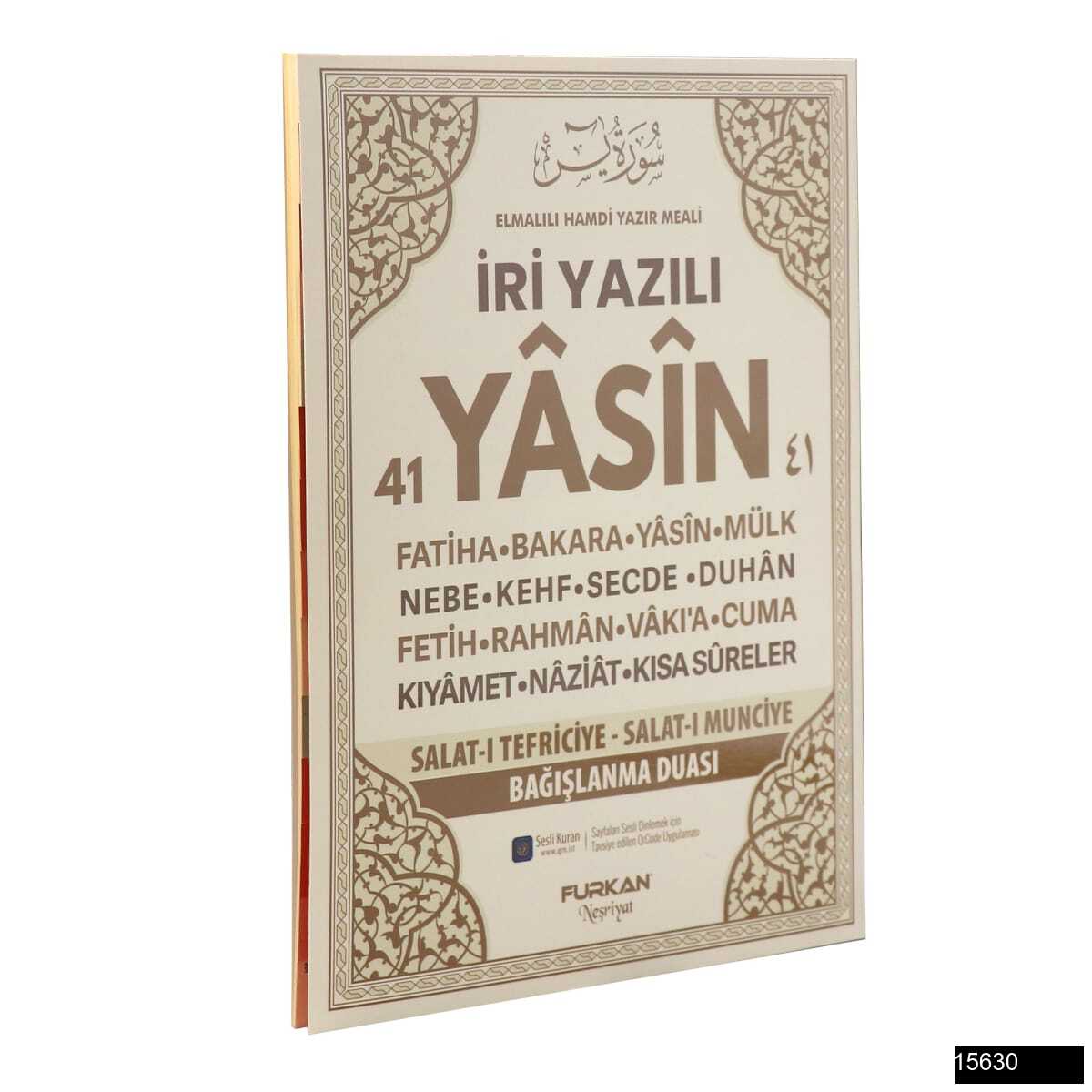 Orta Boy 128 Sayfa Arapça İri Yazılı Karton Kapak Yasin