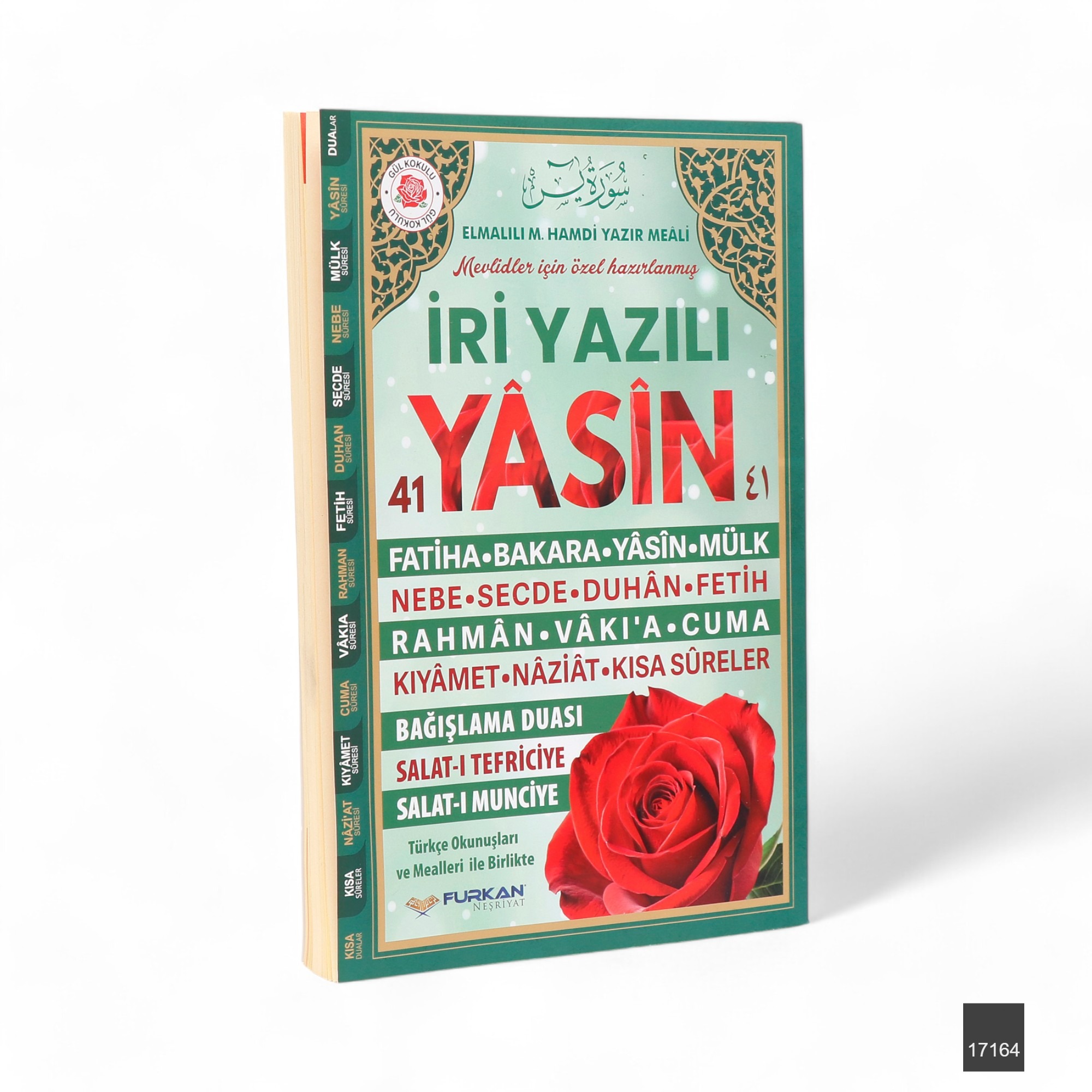 FN Orta Boy 192 Sayfa İri Yazılı Karton Kapak Yasin – Yeşil