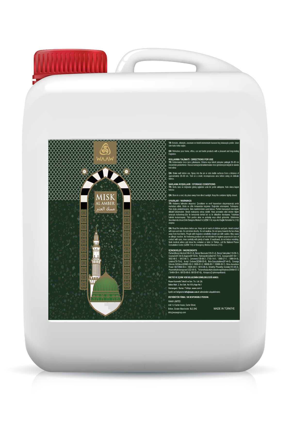 Medine Ravza Cami Kokusu 5 Litre – Mescit ve Seccade Kokusu